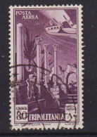 COLONIE TRIPOLITANIA 1931-32 POSTA AEREA 80 CENTESIMI N.10 USATO - Tripolitania