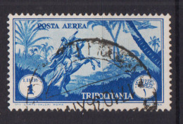 COLONIE TRIPOLITANIA 1931-32 POSTA AEREA 1 LIRA N.13 USATO - Tripolitania