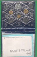 Italia Repubblica Serie Monete 1985 UNC Divisionale 10 Valori FDC Manzoni 500 Lire Commemorativo Italie Italy - Set Fior Di Conio