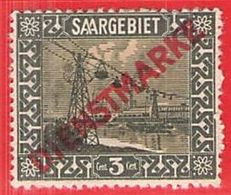 MiNr.1 D X  Deutsche Abstimmungsgebiete  Saargebiet Dienstmarken - Oficiales