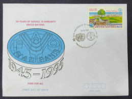 PAKISTAN 1995 FDC - 50 Years Services To Humanity Of United Nations, FAO Food, First Day Cover - Pakistan