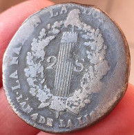 Monnaie 2 Sols 1792 R Louis XVI - 1791-1792 Constitution (An I)