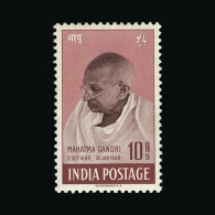 India 1948 Mahatma Gandhi Mourning 10r Mounted Mint, NICE COLOUR As Per Scan - Mahatma Gandhi