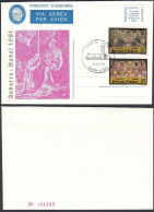 Andorre 1981- Andorre Espagnole- Entier- Lettre Par Avion De "la Vegueria Espiscopal". Theme: Noël... (EB) DC-12067 - Used Stamps