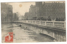 CPA ,Th, Paris Inondé,Janvier 1910,- Pont Au Change , Ed. G.M. 1910 - Inondations