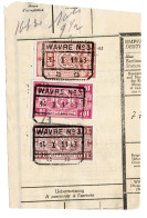 Chemins De Fer TR 238 & 246 & 255 Sur Fragment Bulletin D'expedition, Obliterations Centrales Nettes WAVRE NO 3 - Afgestempeld