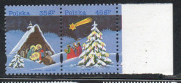 POLAND POLONIA 1995 CHRISTMAS NATALE NOEL WEIHNACHTEN NAVIDAD COMPLETE SET SERIE COMPLETA MNH - Unused Stamps