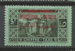 GRAND LIBAN TAXE  N° 28  NEUF*   CHARNIERE Propre  / Hinge  / MH - Timbres-taxe