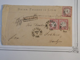 DC19  ALLEMAGNE  BELLE  LETTRE RECOM.   RARE PRIVEE  1873  COLN A SOHLAND  + + AFF. FER A CHEVAL INTERESSANT+++ - Storia Postale