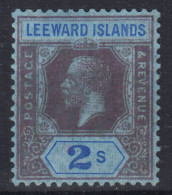 LEEWARD ISLAND 1921-32 2 SHILLING N.74 G.O MLH* - 1952-1971 Pre-Decimal Issues