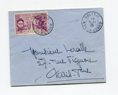 !!! CONGO, CACHET DE DOLISIE SUR LETTRE DE 1935 POUR PARIS - Lettres & Documents