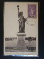 Carte Maximum Card Statue De La Liberté Statue Of Liberty Cachet Hexagonal Expo Philatélique Paris 1937 - 1930-1939