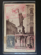 Carte Maximum Card Statue De La Liberté Statue Of Liberty Griffe Postale De Nuit Bordeaux 1939 - 1930-1939