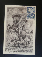 Carte Maximum Card Pégase Mythologie Cheval Horse Congrès Maximaphile Dijon 1947 - Mitologia