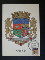 Carte Maximum Card Armoiries D'Oran Coat Of Arm Algérie 1960 - Maximumkarten