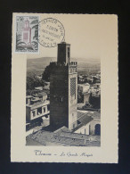 Carte Maximum Card Mosquée De Tlemcen Islam Algérie 1960 - Mosques & Synagogues