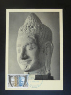Carte Maximum Card Statue De Buddha Unesco Timbre De Service 1961 (ex 2) - Buddhism