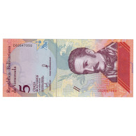 Billet, Venezuela, 5 Bolivares, 2018, 2018-01-15, NEUF - Venezuela