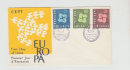 1961 N.1 BUSTA EUROPA CEPT PREMIER JOUR D'EMISSION FIRST DAY COVER ERSTTAGSBRIEF 1°GIORNO EMISSIONE PORTUGAL LISBOA - 1961