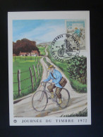 Carte Maximum Card Facteur Vélo Bicycle Journée Du Timbre Crépy En Valois 60 Oise 1972 - Wielrennen