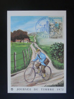 Carte Maximum Card Facteur Vélo Bicycle Journée Du Timbre Dole 39 Jura 1972 (cachet Bleu) - Vélo