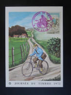 Carte Maximum Card Facteur Vélo Bicycle Journée Du Timbre Dole 39 Jura 1972 (cachet Rouge) - Vélo