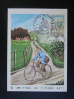 Carte Maximum Card Facteur Vélo Bicycle Journée Du Timbre 71 Chalon Sur Saone 1972 - Ciclismo