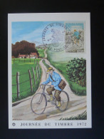 Carte Maximum Card Facteur Vélo Bicycle Journée Du Timbre Pont De Roide 25 Doubs 1972 - Ciclismo