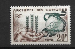 COMORES 1963 WORLDWIDE CAMPAIGN AGAINST HUNGRY MNH - Comores (1975-...)