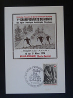 Carte Locale Championnat Du Monde Ski Handicappés Physiques Grand Bornand 74 Haute Savoie 1974 - Handisport