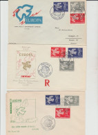 1961 N.3 BUSTE EUROPA CEPT PREMIER JOUR D'EMISSION FIRST DAY COVER ERSTTAGSBRIEF 1°GIORNO EMISSIONE TURKIYE CUMHURIYETI - 1961