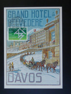 Carte Maximum Card Hotellerie Grand Hotel Belvedere Davos Suisse 1982 - Hotels, Restaurants & Cafés