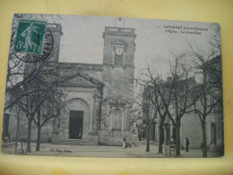 47 5767 CPA - VUE N° 1 - LAVARDAC - L'EGLISE - LA GRAND'.RUE - ANIMATION - Lavardac