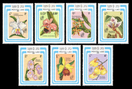 LAOS 1985 - YT 643-649 ; Mi# 838-844 ; Sc 637-643 MNH Orchids - Laos