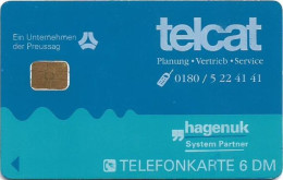 Germany - Telcat Hagenuk - (OVERPRINT), 6DM, Used - Sonstige & Ohne Zuordnung