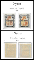 Nyassa 1903 King Carlos (Compete Set) Af. 43 - 44 MNH VERY FINE WITH OVERCHARGE "PROVISORIO" (1901) GIRAFFES - Nyasaland