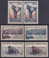 F-EX44389 TAAF ORIGINAL GUM 1956 POLAR FAUNA PENGUIN BIRD AVES PAJAROS. - Pingouins & Manchots