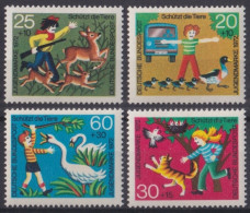 F-EX44749 GERMANY BERLIN MNH 1972 PRO JUVENTUTE ANIMAL PROTECTION CATS BIRD.  - Autres & Non Classés