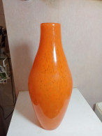 Vase Ancien Clichy Pate De Verre Hauteur 36 Cm Diamètre 14 Cm - Vases