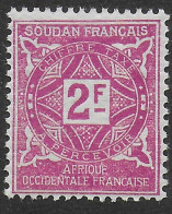 SOUDAN FRANCAIS 1931 TAXE 19** SANS CHARNIERE NI TRACE - Neufs