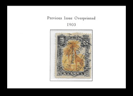 Nyassa 1903 King Carlos Af # 49 Surcharged PROVISORIO 25 Réis Used Scarce Stamp Local Typography RARE - Nyassaland