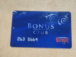 POLSKA-CASINO OLYMPIC-BONUS CLUB-(263-5664)-used Card+1card Prepiad Free - Tarjetas De Casino