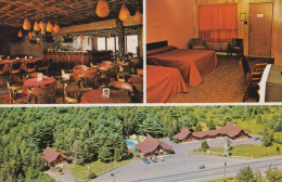 Motel Des Pins Granby Québec Canada Multi Vues, Vue Aérienne, Bois, Intérieur Chambre Rouge, Bar Table Ronde  2 Scans - Granby