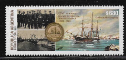 #75294 ARGENTINA 2023 SHIP ANTARCTIC RESCUE SWEDISH EXPEDITION CORBETA ARA URUGUAY PAINTING MNH - Nuevos