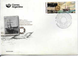 #75296 ARGENTINA 2023 SHIP ANTARCTIC RESCUE 120° ANIV CORBETA ARA URUGUAY PAINTING FDC - Unused Stamps