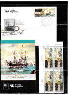 #75298 ARGENTINA 2023 SHIP ANTARCTIC RESCUE CORBETA URUGUAY PAINTING COMBO - Unused Stamps