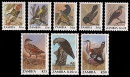 Sambia 1990 - Mi-Nr. 528-535 ** - MNH - Vögel / Birds - Zambia (1965-...)