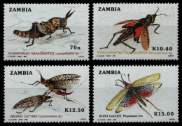 Sambia 1989 - Mi-Nr. 503-506 ** - MNH - Insekten / Insects - Zambia (1965-...)