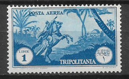 COLONIE ITALIANE TRIPOLITANIA  POSTA AEREA 1931-32 SOGGETTI AFRICANI SASS. 13  MLH VF - Tripolitaine