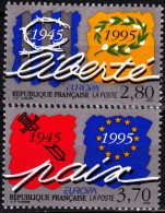 FRANCE 1995 EUROPA: Victory-50. Freedom And Peace. Complete Set, MNH - 1995